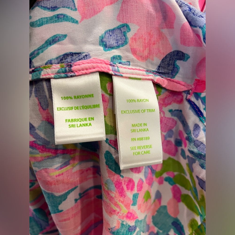 LILLY PULITZER *NWT* RARE Willa Long Sleeve Top Gumbo Limbo XXS Style 23646 - Picture 9 of 9